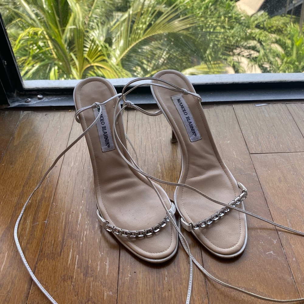 Manolo Blahnik Ankle-Strap Sandals